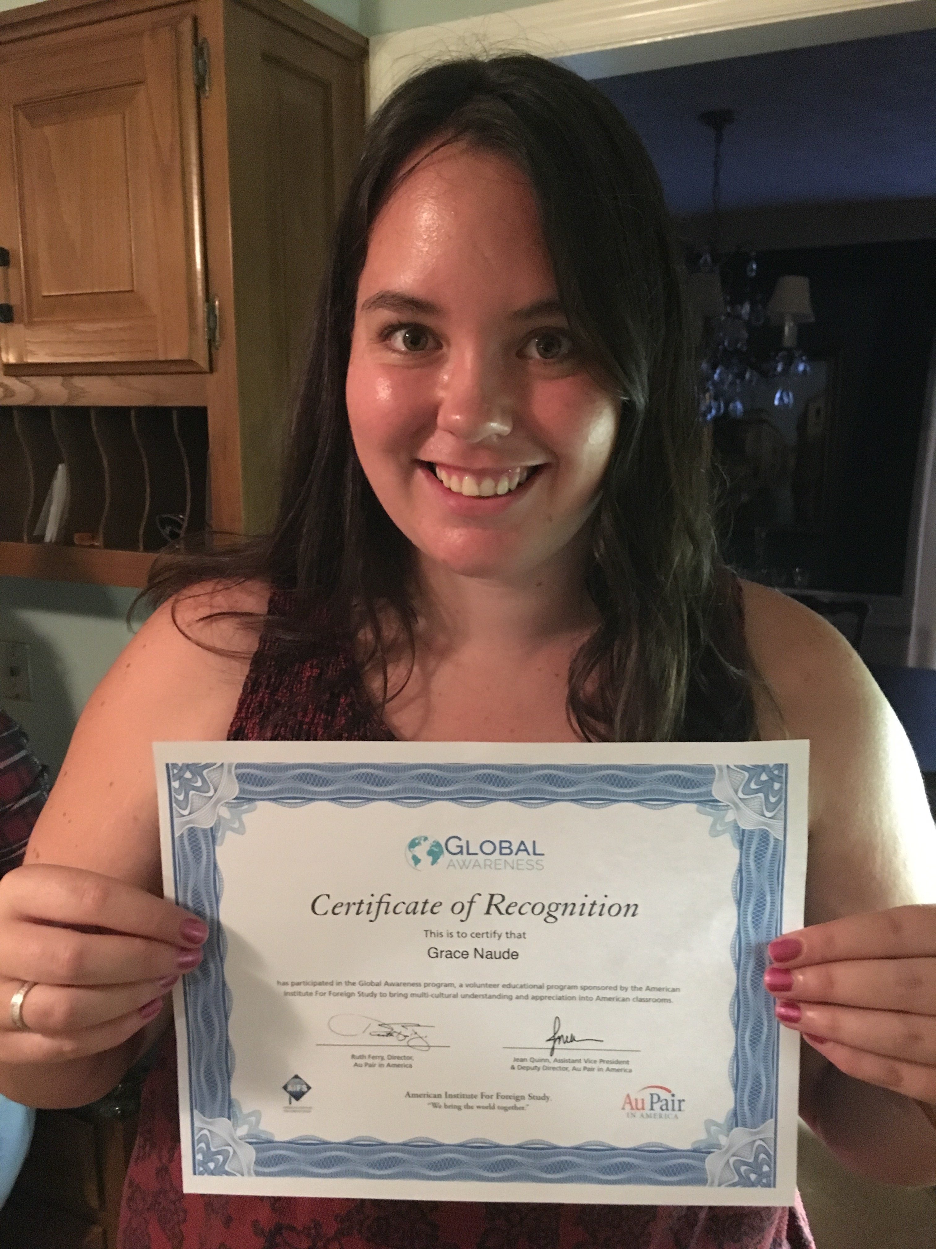 Grace N. Receives Presents and Receives Certificate of Recognition – Global  Awareness