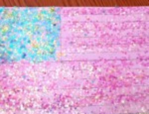 US Flag in Glitter